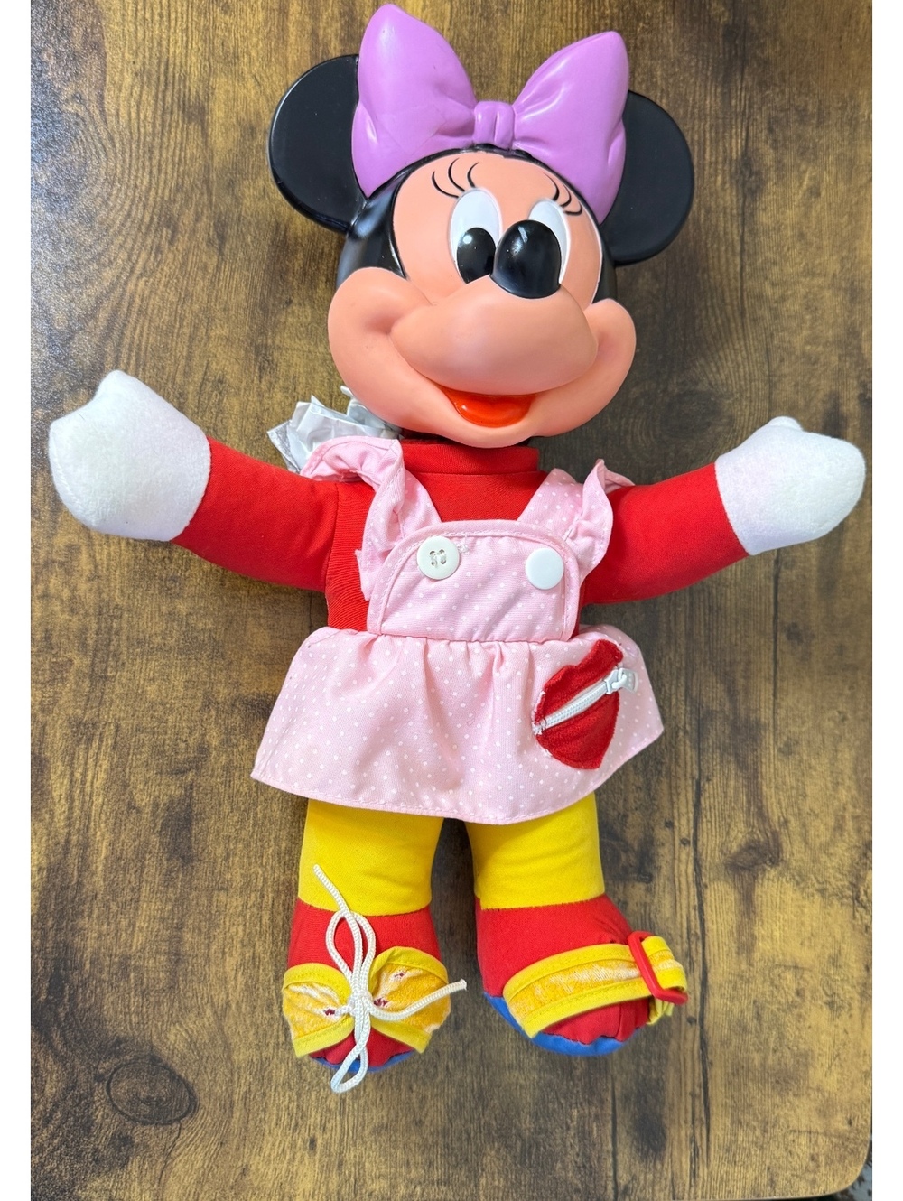 Vintage Disney Minnie Mouse Learn to Dress Doll